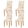 thumbnail image 1 of Yayeee 4 Pack Dining Chair Covers Stretch Parson Chairs Slipcovers Seat Protector, Pink Seashell, 1 of 6