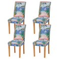 thumbnail image 1 of Yayeee 4 Pack Dining Chair Covers Stretch Parson Chairs Slipcovers Seat Protector, Pink Seaside, 1 of 6