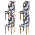 thumbnail image 1 of Yayeee 4 Pack Dining Chair Covers Stretch Parson Chairs Slipcovers Seat Protector, Pink Stripes, 1 of 6