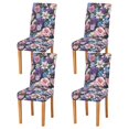 thumbnail image 1 of Yayeee 4 Pack Dining Chair Covers Stretch Parson Chairs Slipcovers Seat Protector, Pink and Purple Flowers, 1 of 6