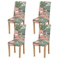 thumbnail image 1 of Yayeee 4 Pack Dining Chair Covers Stretch Parson Chairs Slipcovers Seat Protector, Pink and White Cat, 1 of 6