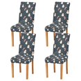thumbnail image 1 of Yayeee 4 Pack Dining Chair Covers Stretch Parson Chairs Slipcovers Seat Protector, Playful Winter, 1 of 6
