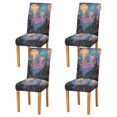 thumbnail image 1 of Yayeee 4 Pack Dining Chair Covers Stretch Parson Chairs Slipcovers Seat Protector, Psychedelic Jellyfish, 1 of 6