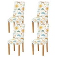 thumbnail image 1 of Yayeee 4 Pack Dining Chair Covers Stretch Parson Chairs Slipcovers Seat Protector, Rainbows Pattern, 1 of 6