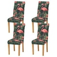 thumbnail image 1 of Yayeee 4 Pack Dining Chair Covers Stretch Parson Chairs Slipcovers Seat Protector, Red Flamingo Pattern, 1 of 6