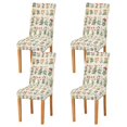 thumbnail image 1 of Yayeee 4 Pack Dining Chair Covers Stretch Parson Chairs Slipcovers Seat Protector, Red Floral, 1 of 6