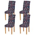 thumbnail image 1 of Yayeee 4 Pack Dining Chair Covers Stretch Parson Chairs Slipcovers Seat Protector, Red Starry Pattern, 1 of 6