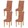 thumbnail image 1 of Yayeee 4 Pack Dining Chair Covers Stretch Parson Chairs Slipcovers Seat Protector, Red Stripes Pattern, 1 of 6