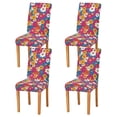 thumbnail image 1 of Yayeee 4 Pack Dining Chair Covers Stretch Parson Chairs Slipcovers Seat Protector, Red Whimsical Floral, 1 of 6