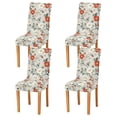thumbnail image 1 of Yayeee 4 Pack Dining Chair Covers Stretch Parson Chairs Slipcovers Seat Protector, Red and White Floral Pattern, 1 of 6