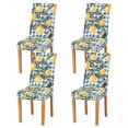 thumbnail image 1 of Yayeee 4 Pack Dining Chair Covers Stretch Parson Chairs Slipcovers Seat Protector, Retro Beige Lemon, 1 of 6