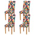 thumbnail image 1 of Yayeee 4 Pack Dining Chair Covers Stretch Parson Chairs Slipcovers Seat Protector, Retro Geometric, 1 of 6