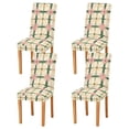 thumbnail image 1 of Yayeee 4 Pack Dining Chair Covers Stretch Parson Chairs Slipcovers Seat Protector, Retro Green Stars, 1 of 6