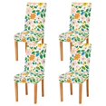 thumbnail image 1 of Yayeee 4 Pack Dining Chair Covers Stretch Parson Chairs Slipcovers Seat Protector, Retro Orange Floral, 1 of 6
