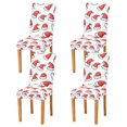 thumbnail image 1 of Yayeee 4 Pack Dining Chair Covers Stretch Parson Chairs Slipcovers Seat Protector, Santa Hats Pattern, 1 of 6