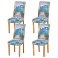 thumbnail image 1 of Yayeee 4 Pack Dining Chair Covers Stretch Parson Chairs Slipcovers Seat Protector, Seaside Door, 1 of 6