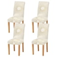 thumbnail image 1 of Yayeee 4 Pack Dining Chair Covers Stretch Parson Chairs Slipcovers Seat Protector, Sunshine, 1 of 6