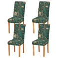 thumbnail image 1 of Yayeee 4 Pack Dining Chair Covers Stretch Parson Chairs Slipcovers Seat Protector, Tiger and Peacock Pattern, 1 of 6