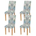 thumbnail image 1 of Yayeee 4 Pack Dining Chair Covers Stretch Parson Chairs Slipcovers Seat Protector, Vibrant Abstract Design, 1 of 6