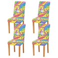 thumbnail image 1 of Yayeee 4 Pack Dining Chair Covers Stretch Parson Chairs Slipcovers Seat Protector, Vibrant Dinosaur, 1 of 6