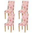 thumbnail image 1 of Yayeee 4 Pack Dining Chair Covers Stretch Parson Chairs Slipcovers Seat Protector, White Gingerbread Houses, 1 of 6