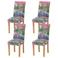 thumbnail image 1 of Yayeee 4 Pack Dining Chair Covers Stretch Parson Chairs Slipcovers Seat Protector, White Vibrant Flowers, 1 of 6