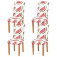 thumbnail image 1 of Yayeee 4 Pack Dining Chair Covers Stretch Parson Chairs Slipcovers Seat Protector, White Watermelon, 1 of 6