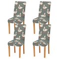 thumbnail image 1 of Yayeee 4 Pack Dining Chair Covers Stretch Parson Chairs Slipcovers Seat Protector, Winter Goose, 1 of 6