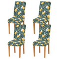 thumbnail image 1 of Yayeee 4 Pack Dining Chair Covers Stretch Parson Chairs Slipcovers Seat Protector, Yellow Lemons, 1 of 6