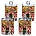 thumbnail image 1 of Yayeee 4 Pack Qtip Holder Bathroom Cotton Swab Canister with Lid Clear Dispenser Set, Abstract Boat Ride, 1 of 6