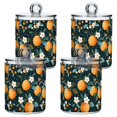 thumbnail image 1 of Yayeee 4 Pack Qtip Holder Bathroom Cotton Swab Canister with Lid Clear Dispenser Set, Green Oranges, 1 of 6