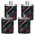 thumbnail image 1 of Yayeee 4 Pack Qtip Holder Bathroom Cotton Swab Canister with Lid Clear Dispenser Set, Stars Abstract Lines, 1 of 6