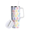 thumbnail image 1 of Yayeee 40oz Stainless Steel Tumbler with Straw and Handle Double-Wall Insulated Travel Water Bottle, Colorful Gummy Bears Pattern, 1 of 8