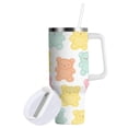 thumbnail image 1 of Yayeee 40oz Stainless Steel Tumbler with Straw and Handle Double-Wall Insulated Travel Water Bottle, Cute Gummy Bears Pattern, 1 of 8