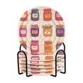 thumbnail image 1 of Yayeee 6 PCS Drink Coasters with Holder Set Woven Absorbent Round Tabletop Hot Pad, Jam Jars, 1 of 7
