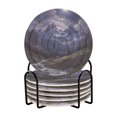 thumbnail image 1 of Yayeee 6 PCS Drink Coasters with Holder Set Woven Absorbent Round Tabletop Hot Pad, Moonlight Mountain, 1 of 7