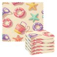 thumbnail image 1 of Yayeee 6 Pack Kitchen Dish Cloths Set for Washing Soft Drying Absorbent Microfiber Towels, Beach Toys Pattern, 1 of 9