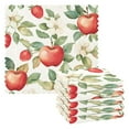 thumbnail image 1 of Yayeee 6 Pack Kitchen Dish Cloths Set for Washing Soft Drying Absorbent Microfiber Towels, Beige Apple Pattern, 1 of 9