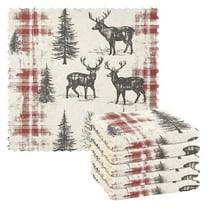 Yayeee 6 Pack Kitchen Dishcloths for Washing Dishes Soft Absorbent Microfiber Towels, Beige Deer