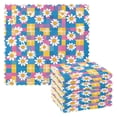 thumbnail image 1 of Yayeee 6 Pack Kitchen Dish Cloths Set for Washing Soft Drying Absorbent Microfiber Towels, Blue Checkered Daisy, 1 of 9