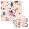 thumbnail image 1 of Yayeee 6 Pack Kitchen Dishcloths for Washing Dishes Soft Absorbent Microfiber Towels, Blue Christmas Santa, 1 of 9