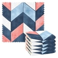 thumbnail image 1 of Yayeee 6 Pack Kitchen Dish Cloths Set for Washing Soft Drying Absorbent Microfiber Towels, Blue Geometric, 1 of 9