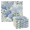 thumbnail image 1 of Yayeee 6 Pack Kitchen Dish Cloths Set for Washing Soft Drying Absorbent Microfiber Towels, Blue Hydrangeas Pattern, 1 of 9