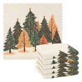 thumbnail image 1 of Yayeee 6 Pack Kitchen Dishcloths for Washing Dishes Soft Absorbent Microfiber Towels, Brown Christmas Trees, 1 of 9