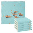 thumbnail image 1 of Yayeee 6 Pack Kitchen Dish Cloths Set for Washing Soft Drying Absorbent Microfiber Towels, Capybara Splash, 1 of 9