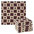 thumbnail image 1 of Yayeee 6 Pack Kitchen Dish Cloths Set for Washing Soft Drying Absorbent Microfiber Towels, Checkered Stars Pattern, 1 of 9