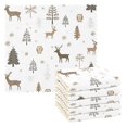 thumbnail image 1 of Yayeee 6 Pack Kitchen Dish Cloths Set for Washing Soft Drying Absorbent Microfiber Towels, Christmas Forest, 1 of 9
