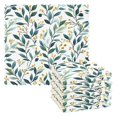 thumbnail image 1 of Yayeee 6 Pack Kitchen Dish Cloths Set for Washing Soft Drying Absorbent Microfiber Towels, Darker Leafy Pattern, 1 of 9