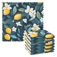 thumbnail image 1 of Yayeee 6 Pack Kitchen Dish Cloths Set for Washing Soft Drying Absorbent Microfiber Towels, Floral Lemon, 1 of 9