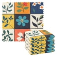 thumbnail image 1 of Yayeee 6 Pack Kitchen Dish Cloths Set for Washing Soft Drying Absorbent Microfiber Towels, Floral Patterns, 1 of 9